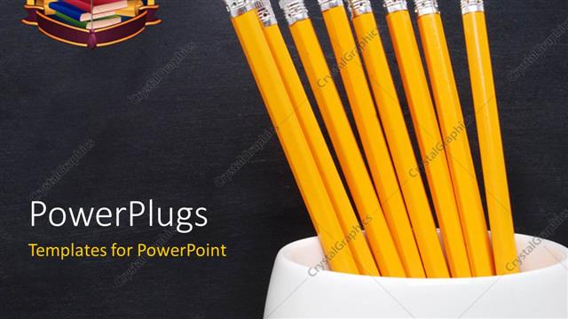  Presentation with lead - A number of lead pencils with a blackish background