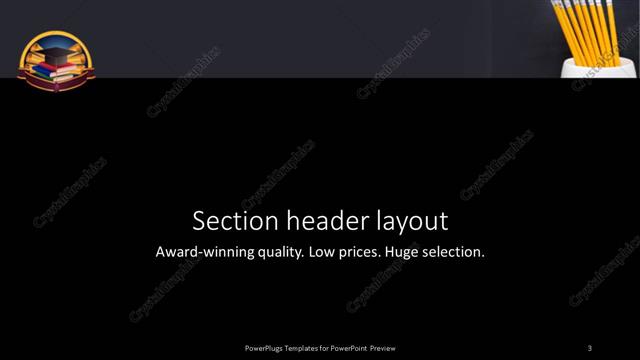 Section Header presentation slide layout
