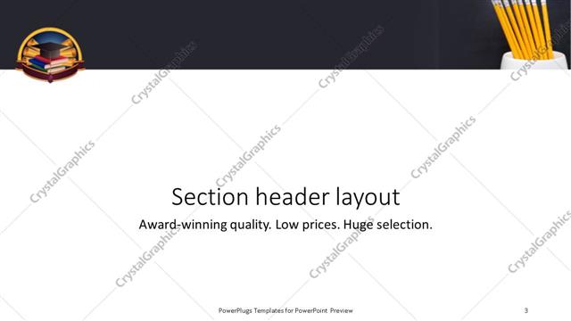 Section Header presentation slide layout