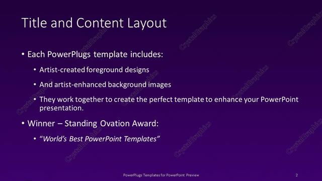 Title and Content presentation slide layout