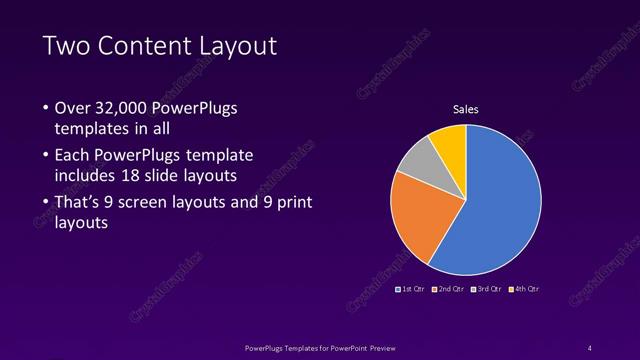 Two Content presentation slide layout