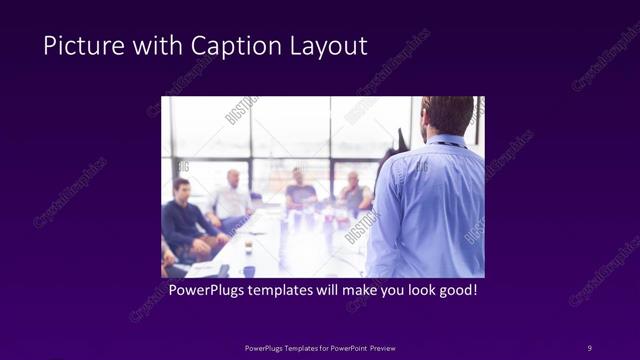 Picture with Caption presentation slide layout