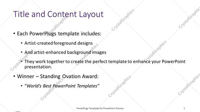 Title and Content presentation slide layout