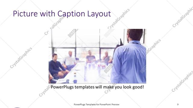 Picture with Caption presentation slide layout