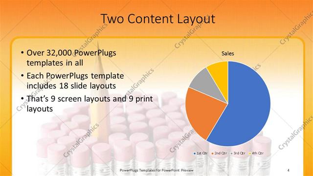 Two Content presentation slide layout