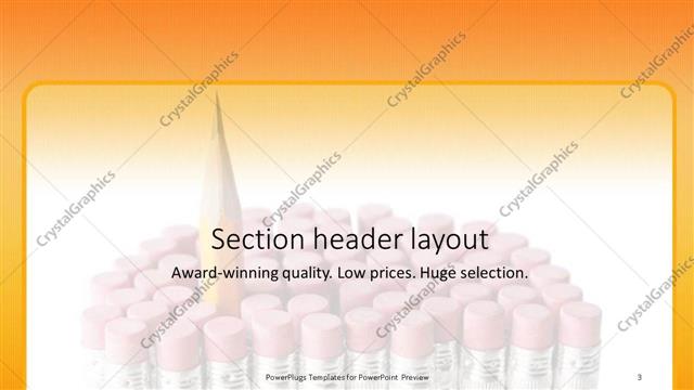 Section Header presentation slide layout