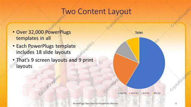 Two Content presentation slide layout