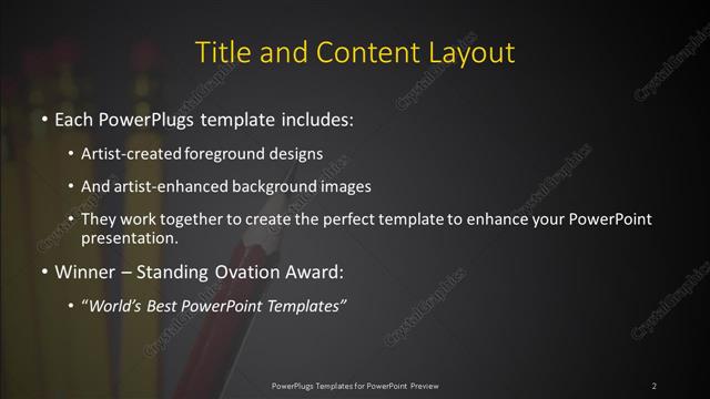 Title and Content presentation slide layout