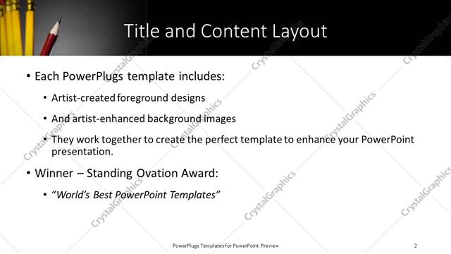 Title and Content presentation slide layout