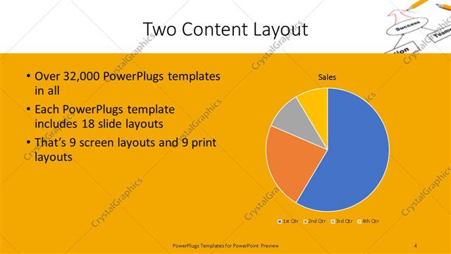 Two Content presentation slide layout