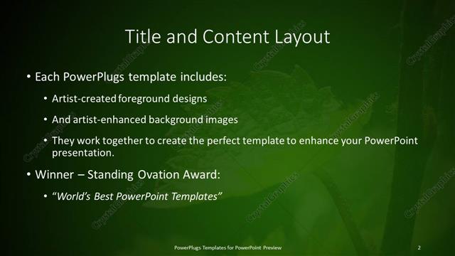 Title and Content presentation slide layout