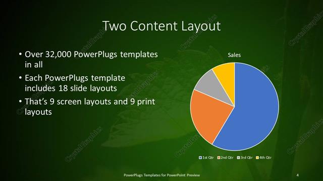 Two Content presentation slide layout