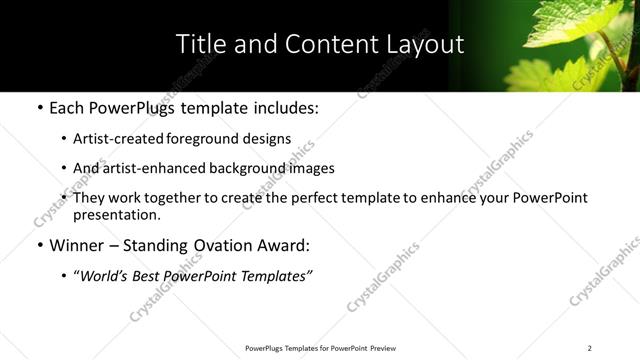 Title and Content presentation slide layout