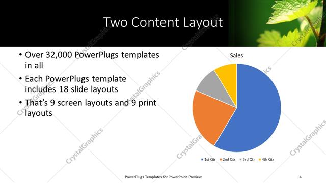 Two Content presentation slide layout