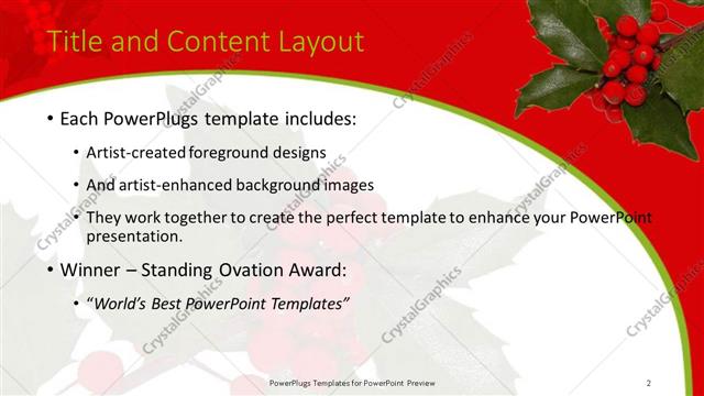 Title and Content presentation slide layout