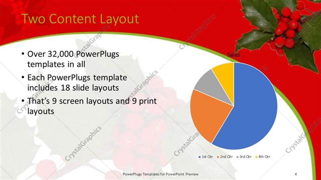 Two Content presentation slide layout