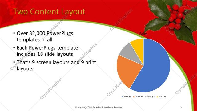 Two Content presentation slide layout
