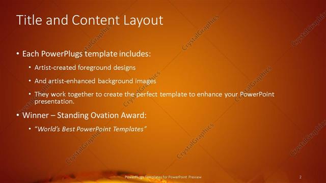 Title and Content presentation slide layout