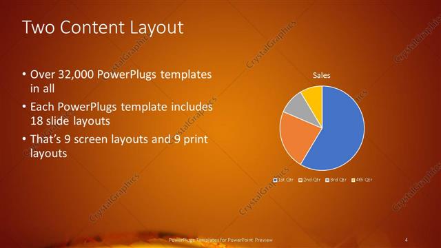 Two Content presentation slide layout