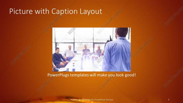 Picture with Caption presentation slide layout