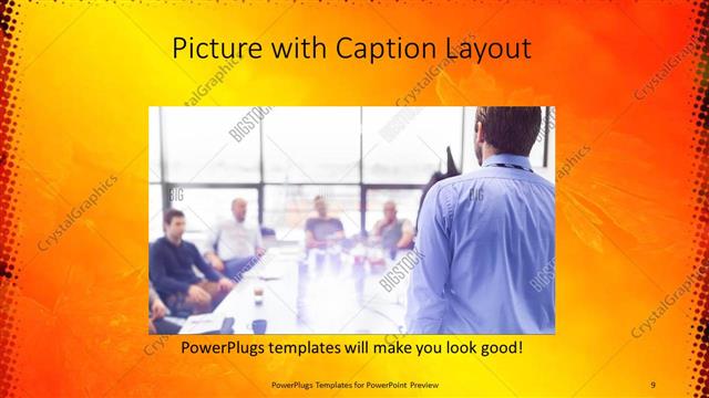 Picture with Caption presentation slide layout