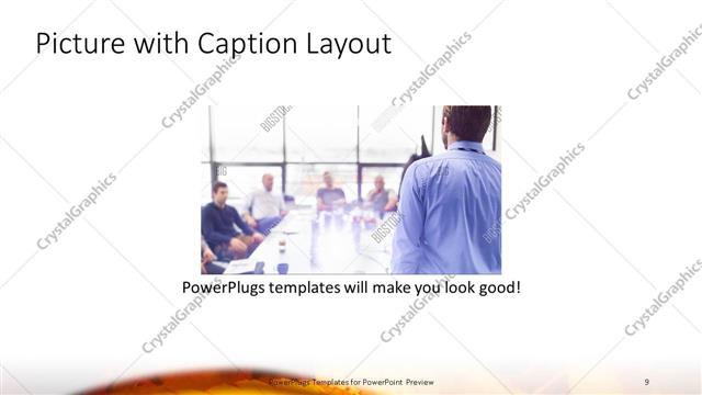 Picture with Caption presentation slide layout