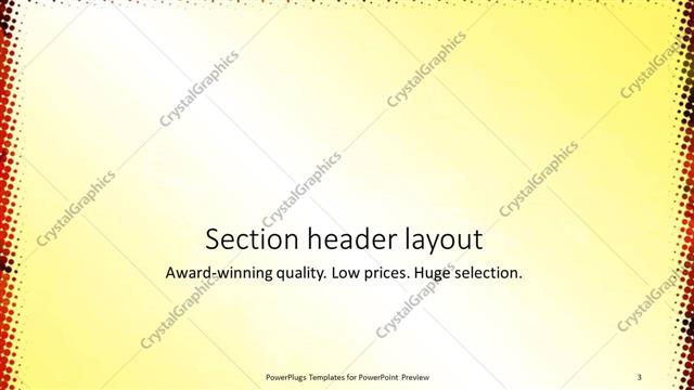 Section Header presentation slide layout