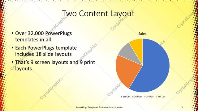 Two Content presentation slide layout