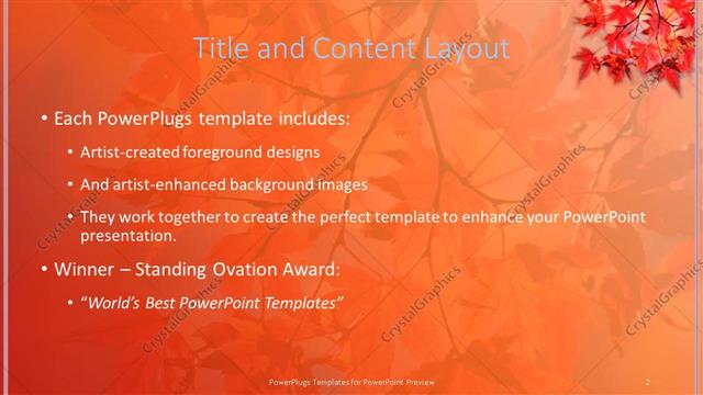 Title and Content presentation slide layout