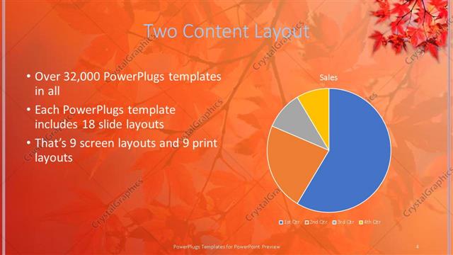 Two Content presentation slide layout