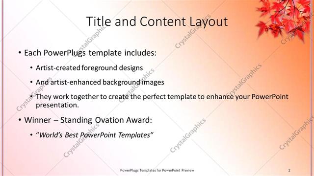 Title and Content presentation slide layout