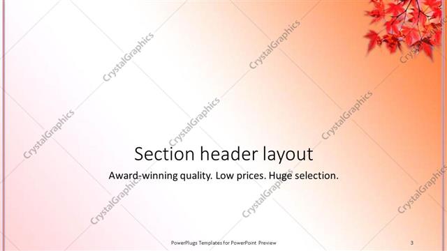 Section Header presentation slide layout
