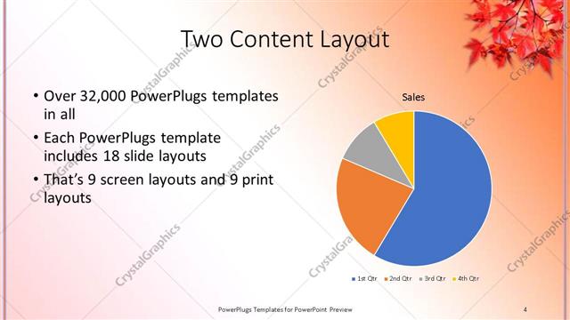 Two Content presentation slide layout