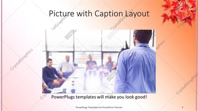 Picture with Caption presentation slide layout