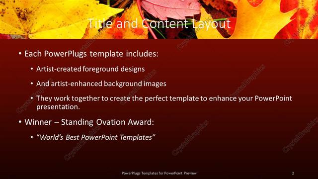 Title and Content presentation slide layout