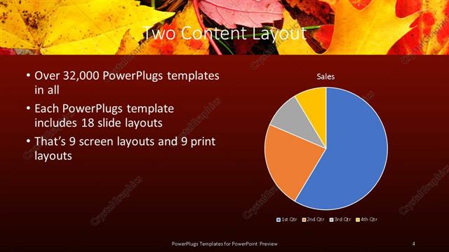 Two Content presentation slide layout