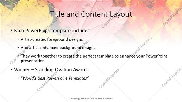 Title and Content presentation slide layout