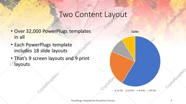 Two Content presentation slide layout