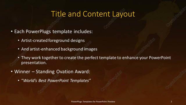 Title and Content presentation slide layout
