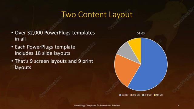 Two Content presentation slide layout