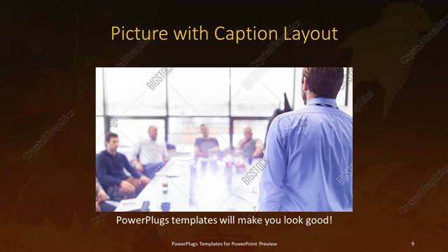 Picture with Caption presentation slide layout