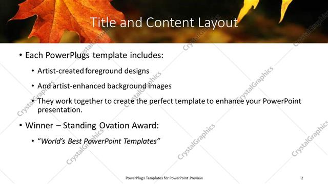 Title and Content presentation slide layout