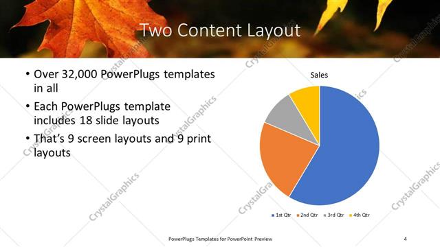 Two Content presentation slide layout