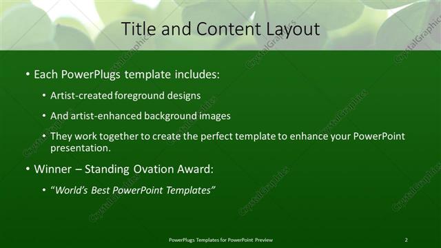 Title and Content presentation slide layout