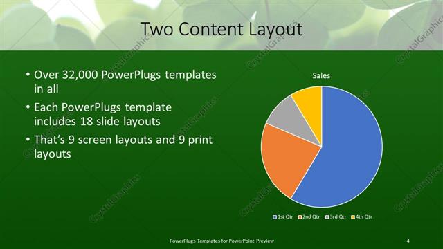 Two Content presentation slide layout