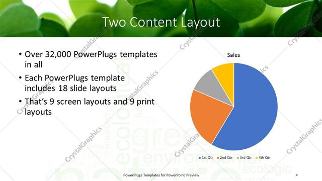 Two Content presentation slide layout