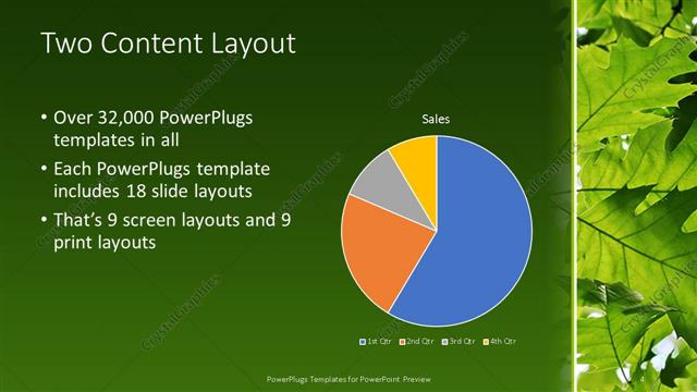 Two Content presentation slide layout