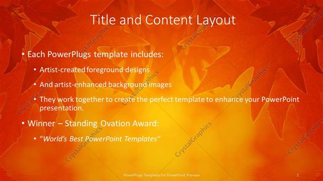 Title and Content presentation slide layout