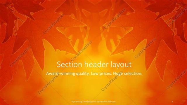 Section Header presentation slide layout