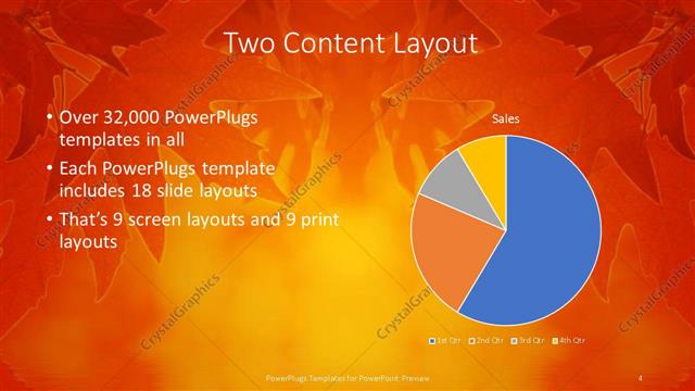 Two Content presentation slide layout